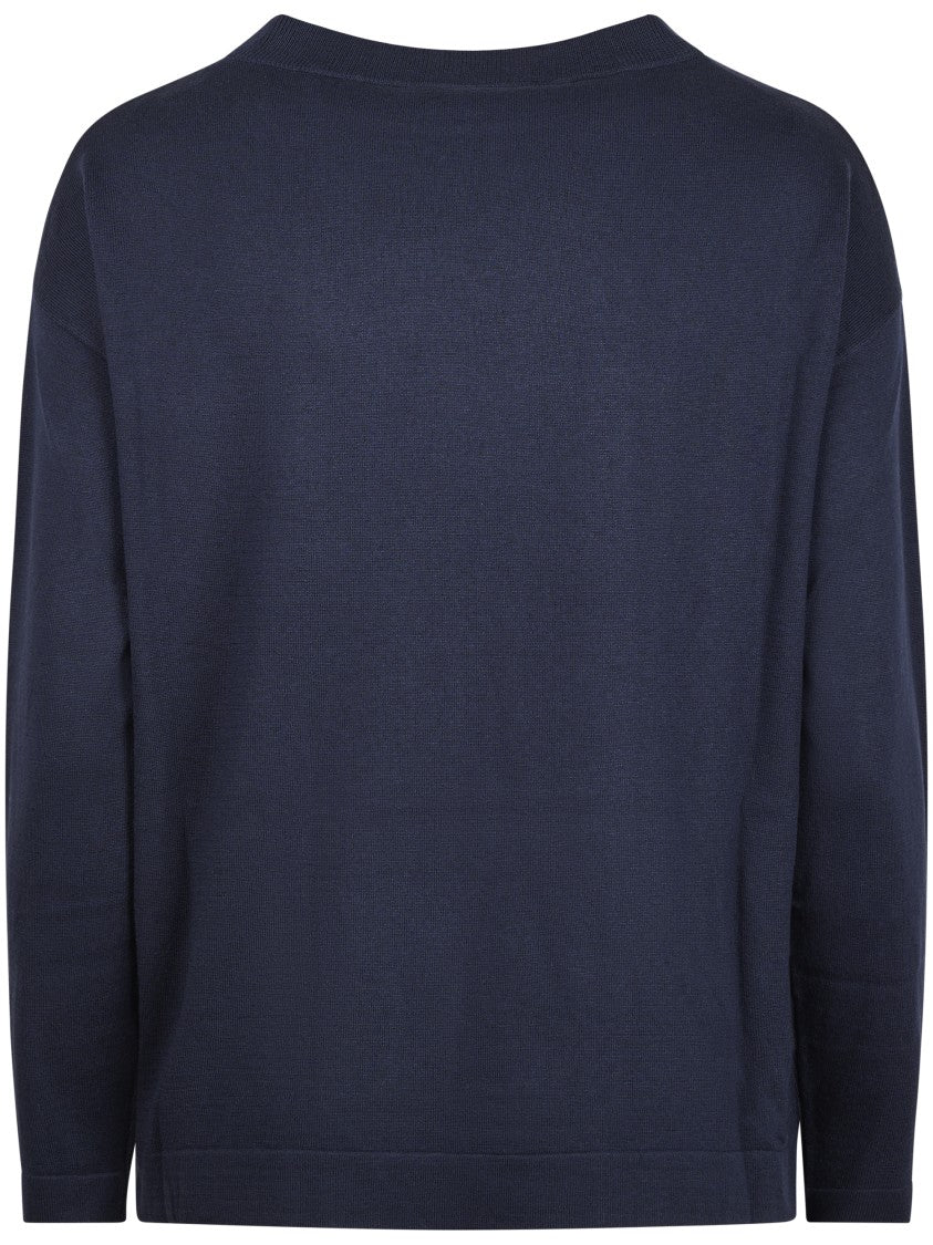 Max Mara Relaxed Fit Knit Top With Round Neckline