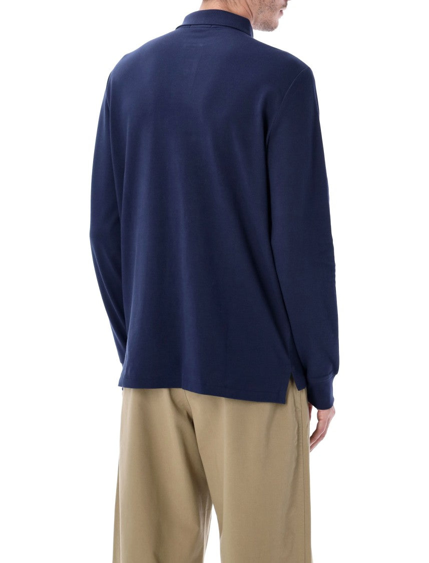 Polo Ralph Lauren Long-Sleeve Cotton Piqué Polo Shirt Custom Slim-Fit