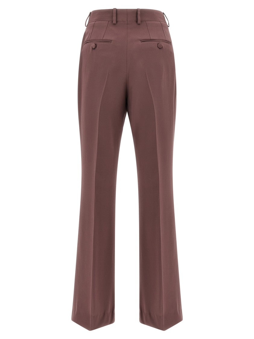 Brioni Flared Silk Trousers With Luxurious Finish And Functional Design