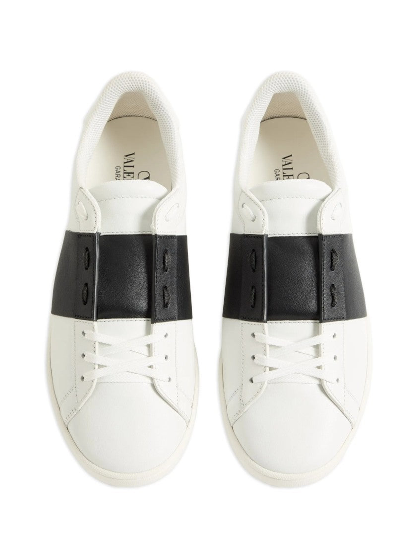 Valentino White Open Royco Leather Sneakers
