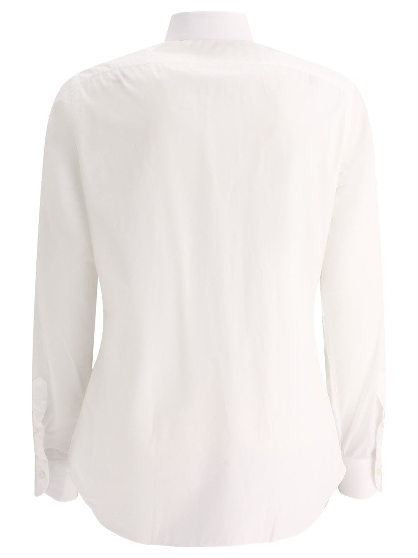 Borriello Long-Sleeve White Shirt With Pointed Collar