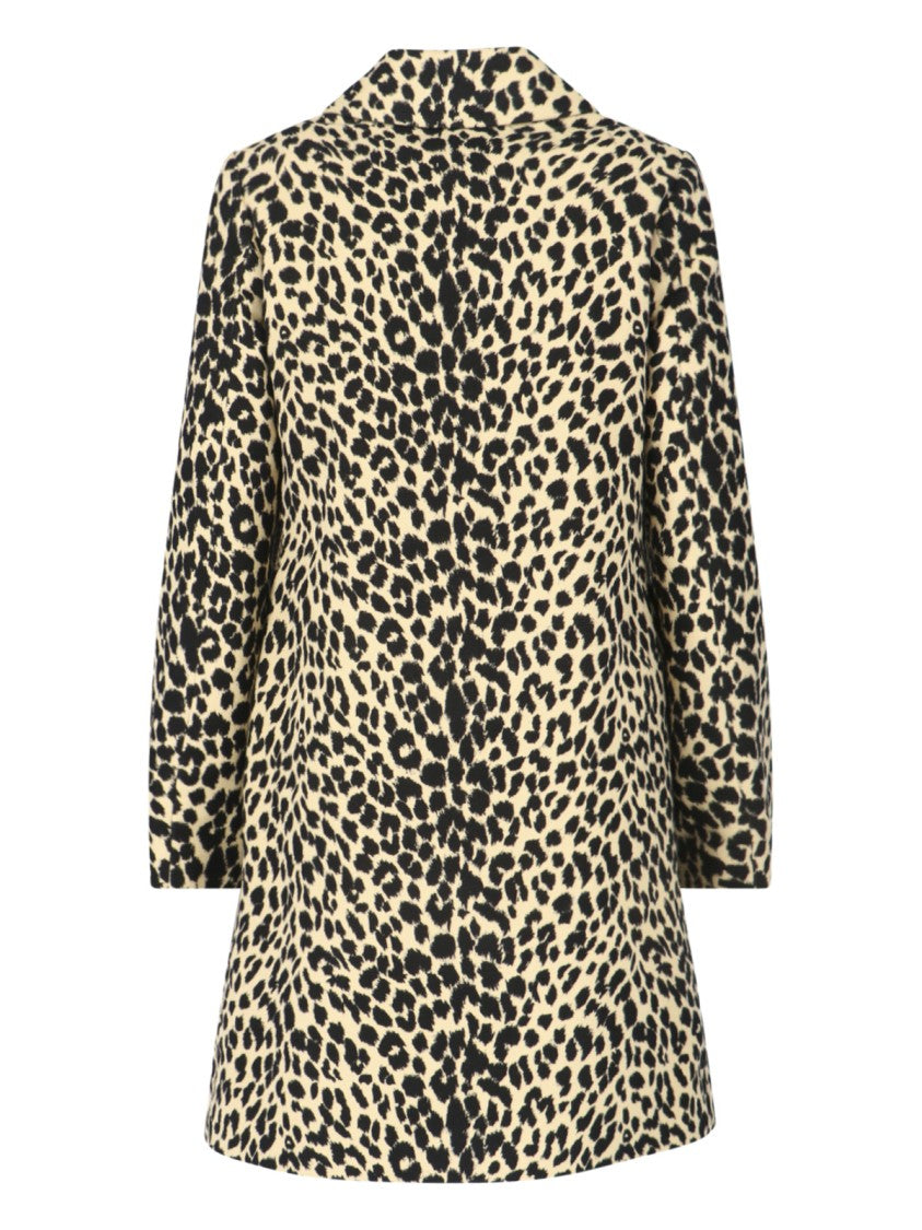 Aspesi Animal Print Coat – Brown