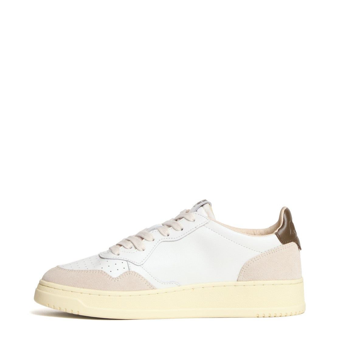 Autry White Teak Leather Medalist Low Sneakers
