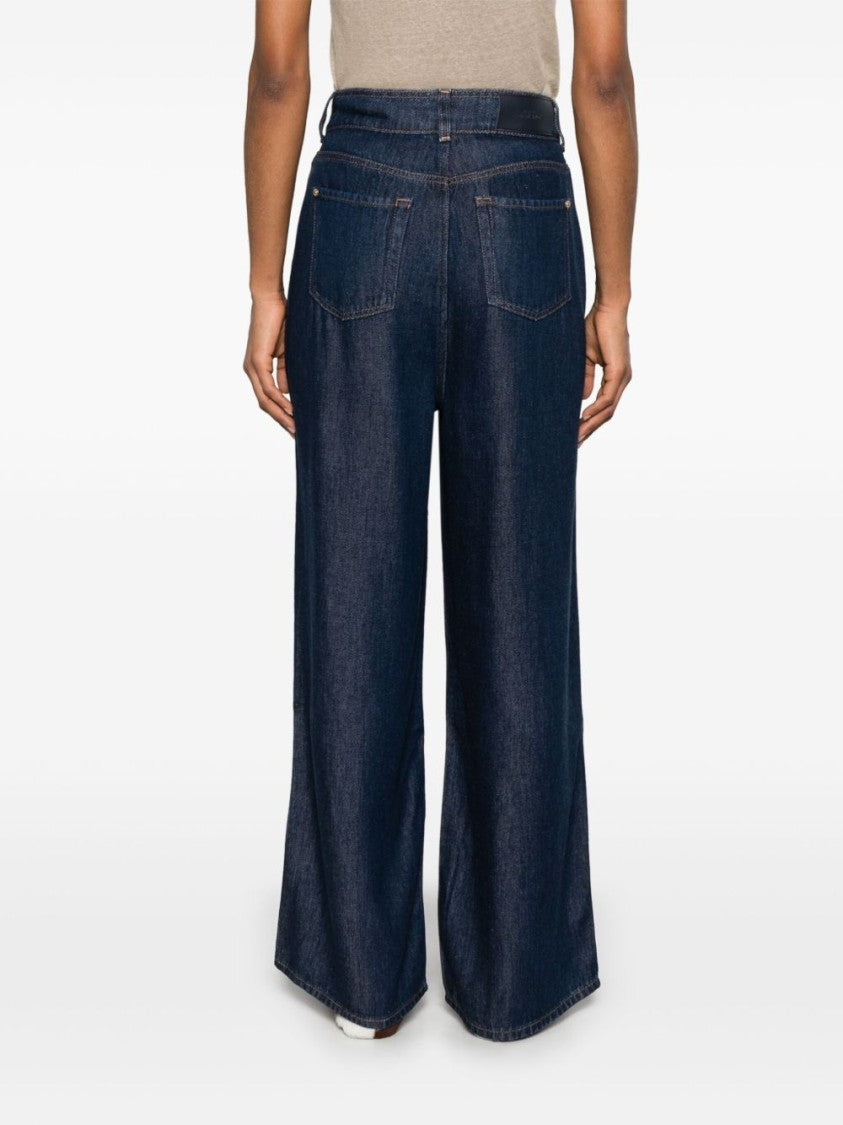 Seven Relaxed Fit Jeans With Concealed Fly And Drawstring Waist