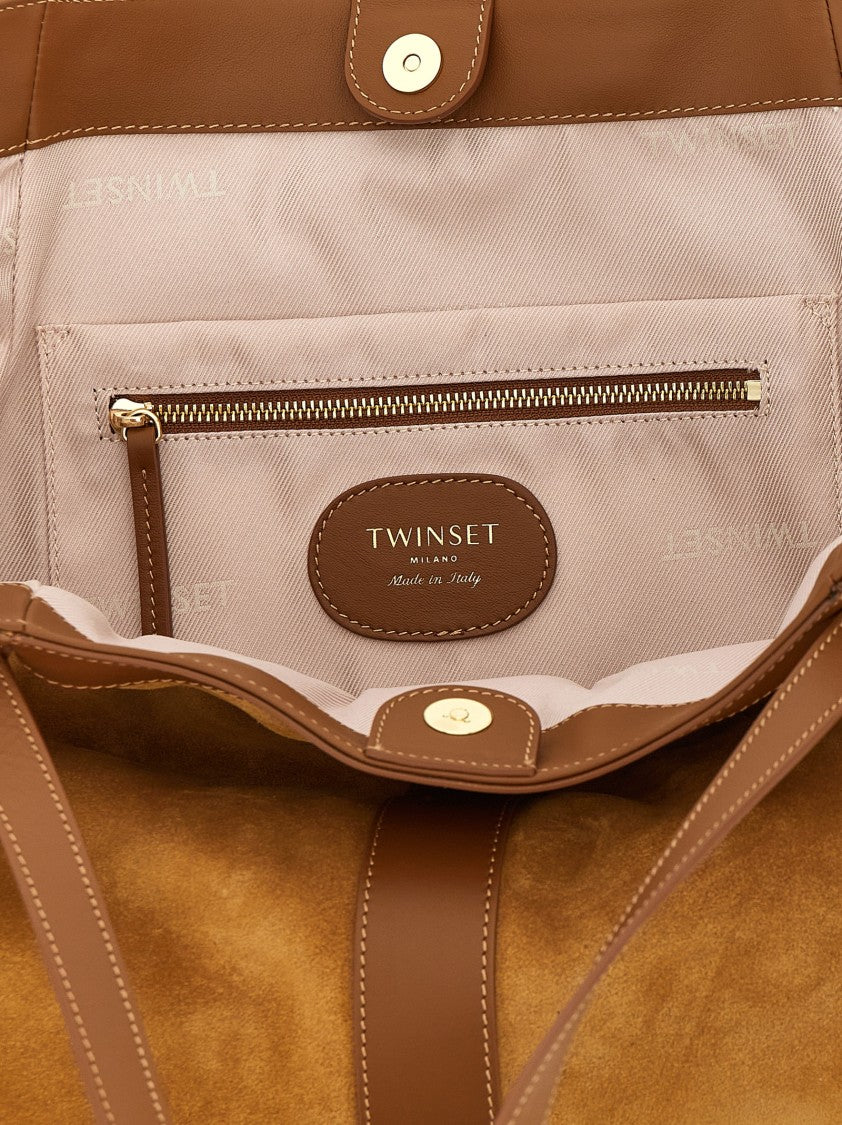 Twin-Set Suede Shopping Bag