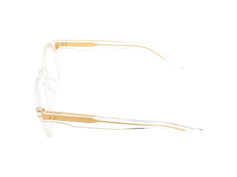 Dita Rectangular Crystal Clear Beige Accent Optical Glasses