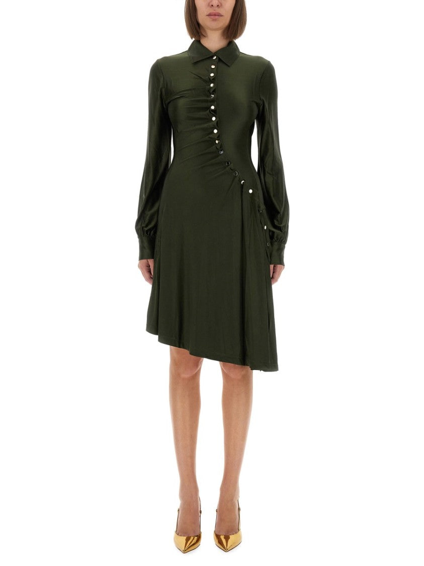 Rabanne Draped Jersey Mini Dress