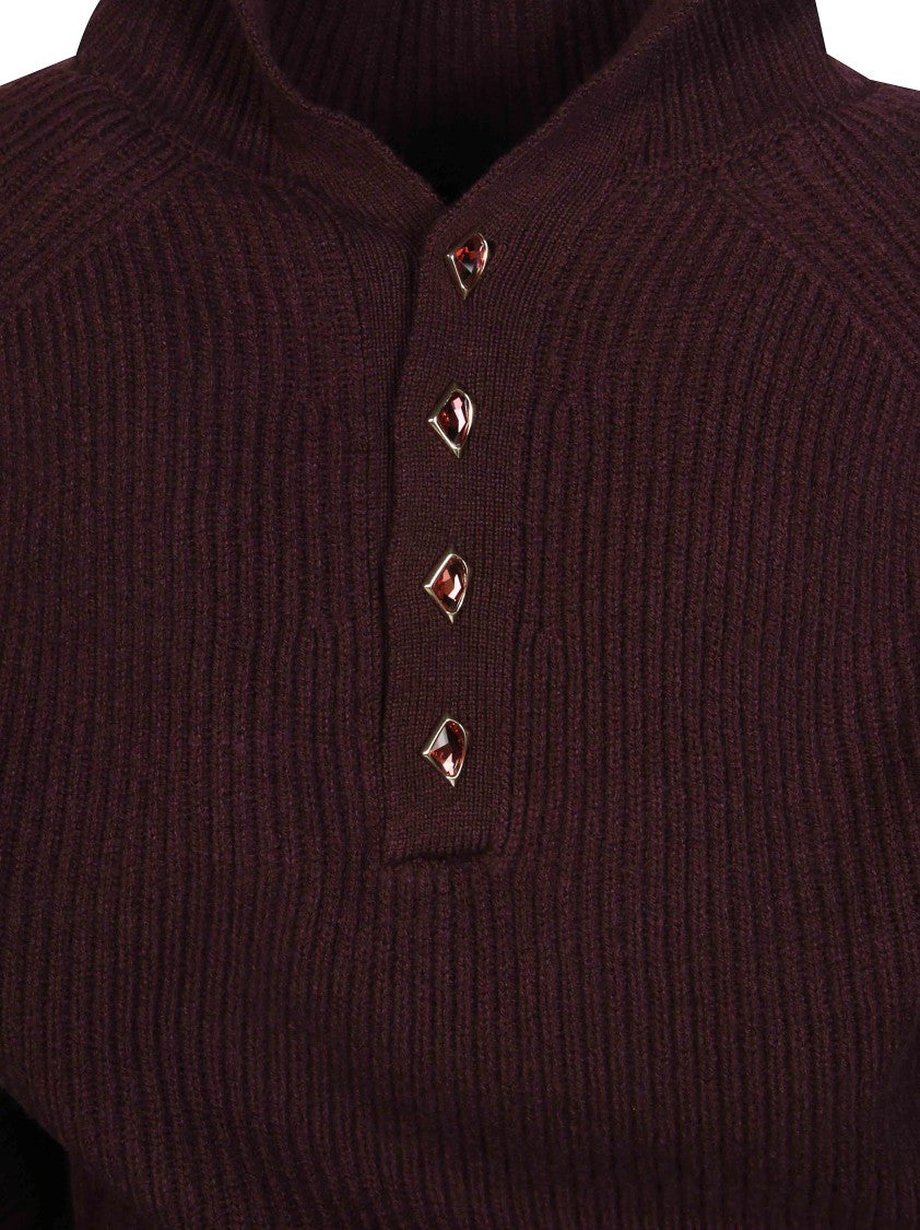 Dondup Ribbed Fisherman Knit Turtleneck Sweater