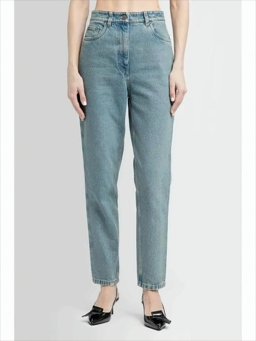 Prada High-Waisted Tapered Denim Pants