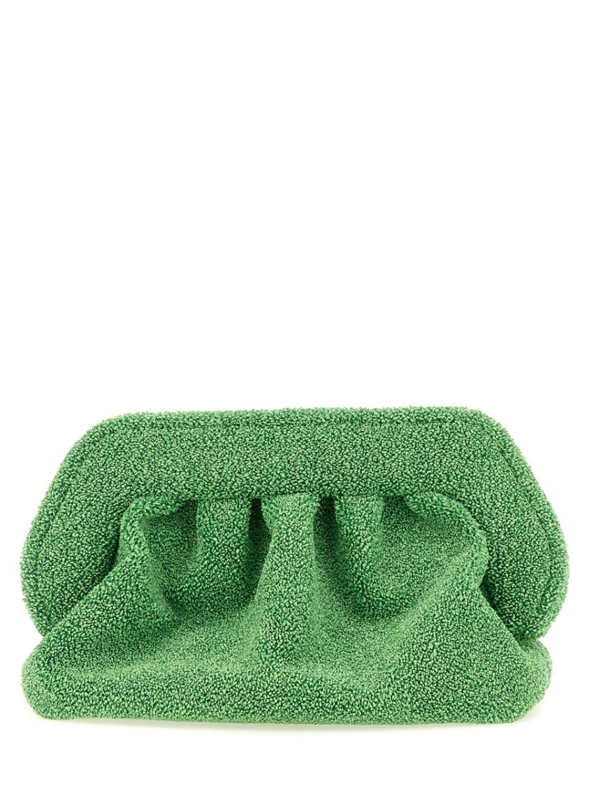 Themoirè Textured Green Bag With Gathered Body