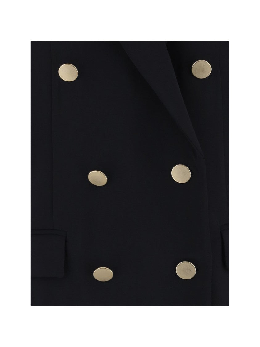 F.It Double-Breasted Stretch Nylon Jacket