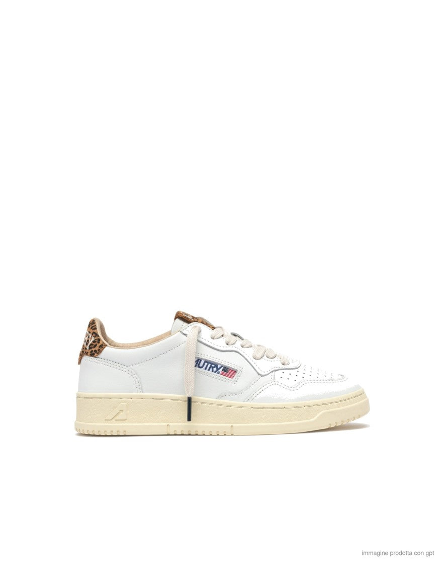 Autry White Leather Suede Medalist Sneakers