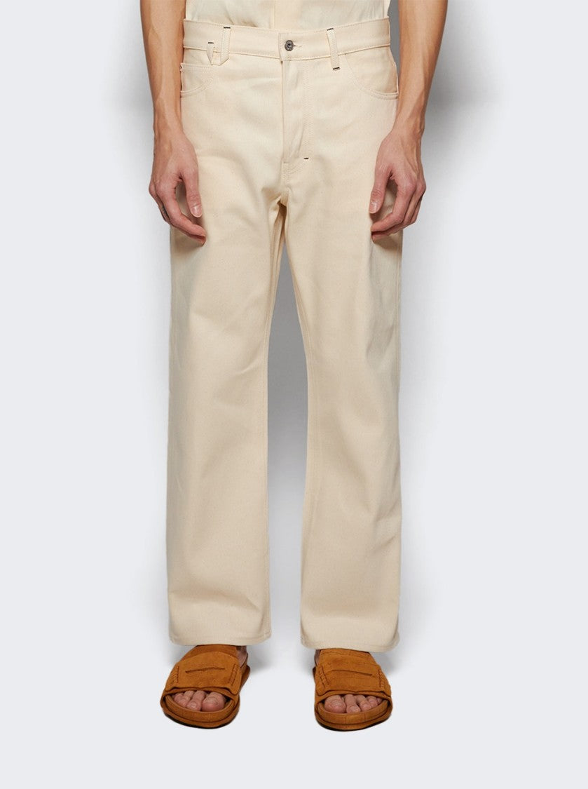 Jacquemus Le De-Nîmes Venice Jeans Off White