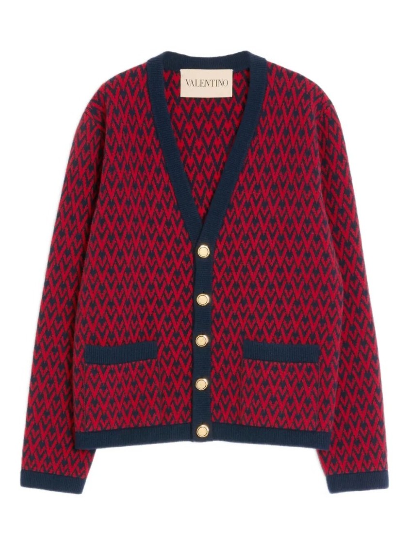 Valentino `Toute La V` Cardigan
