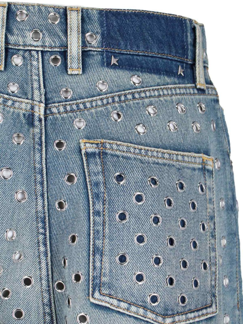 Golden Goose Distressed Blue High-waisted Jeans