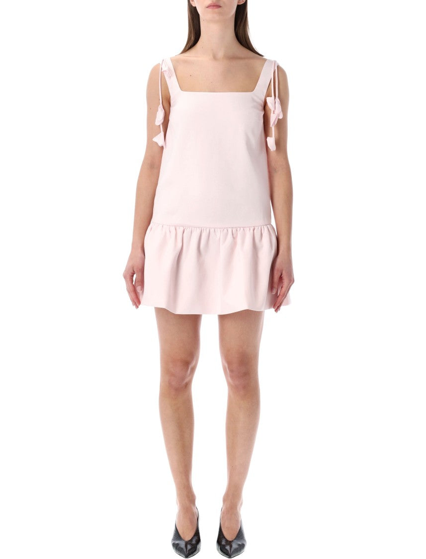 Self-Portrait Taffeta Mini Dress With Floral Details