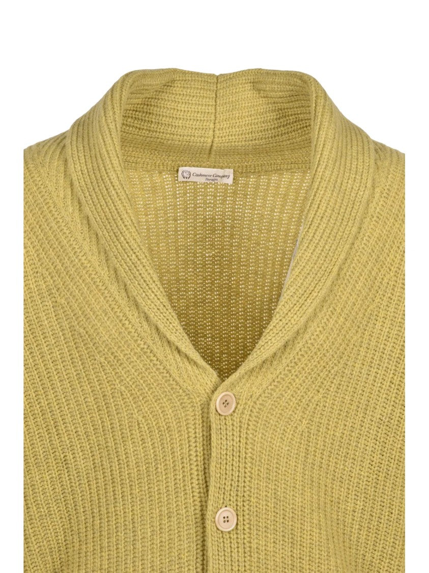 Cashmere Company P. Textured Knit Shawl Collar Cardigan With Button Closure