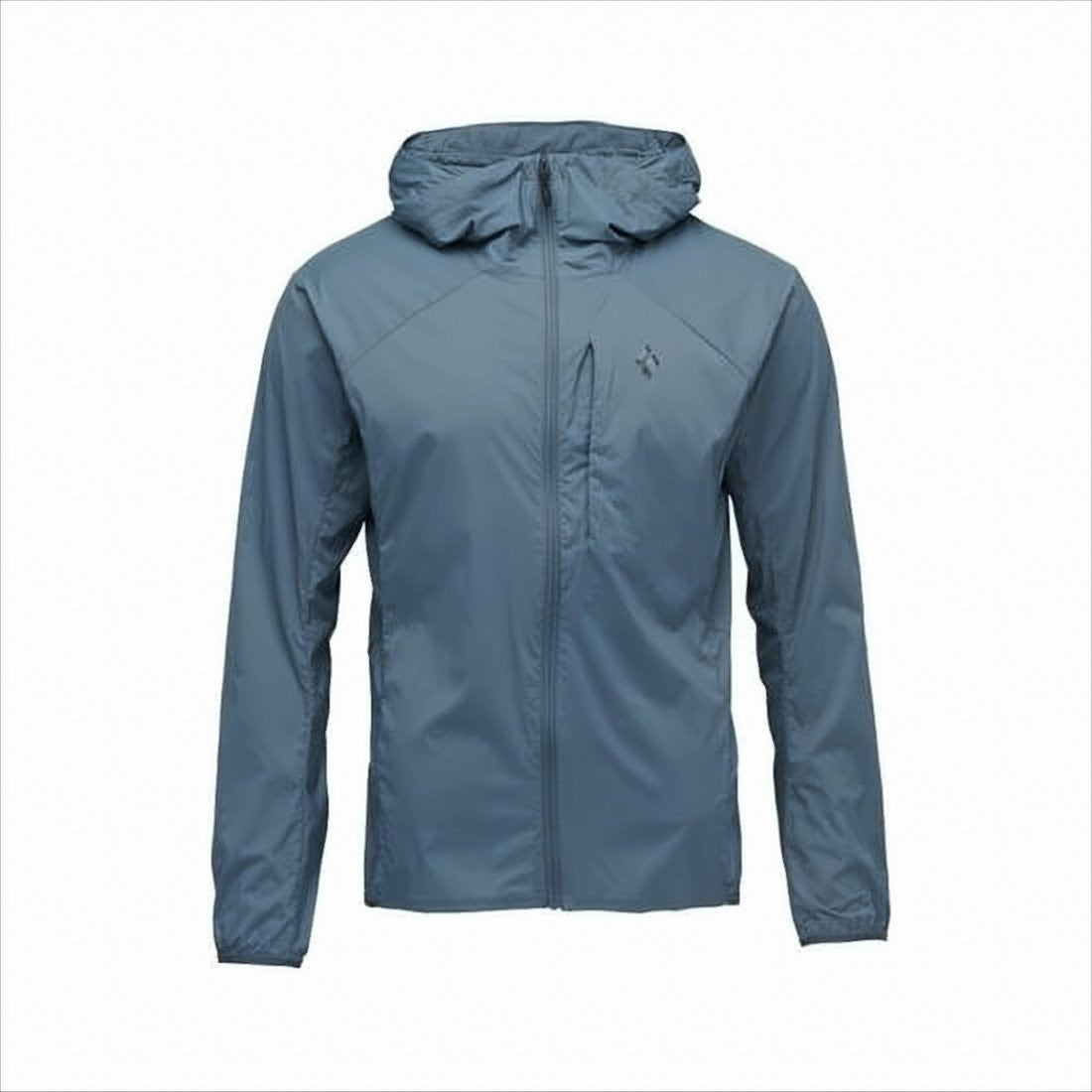 Black Diamond Lightweight Blue Jacket With Fitted Silhouette And Subtle Logo Accents