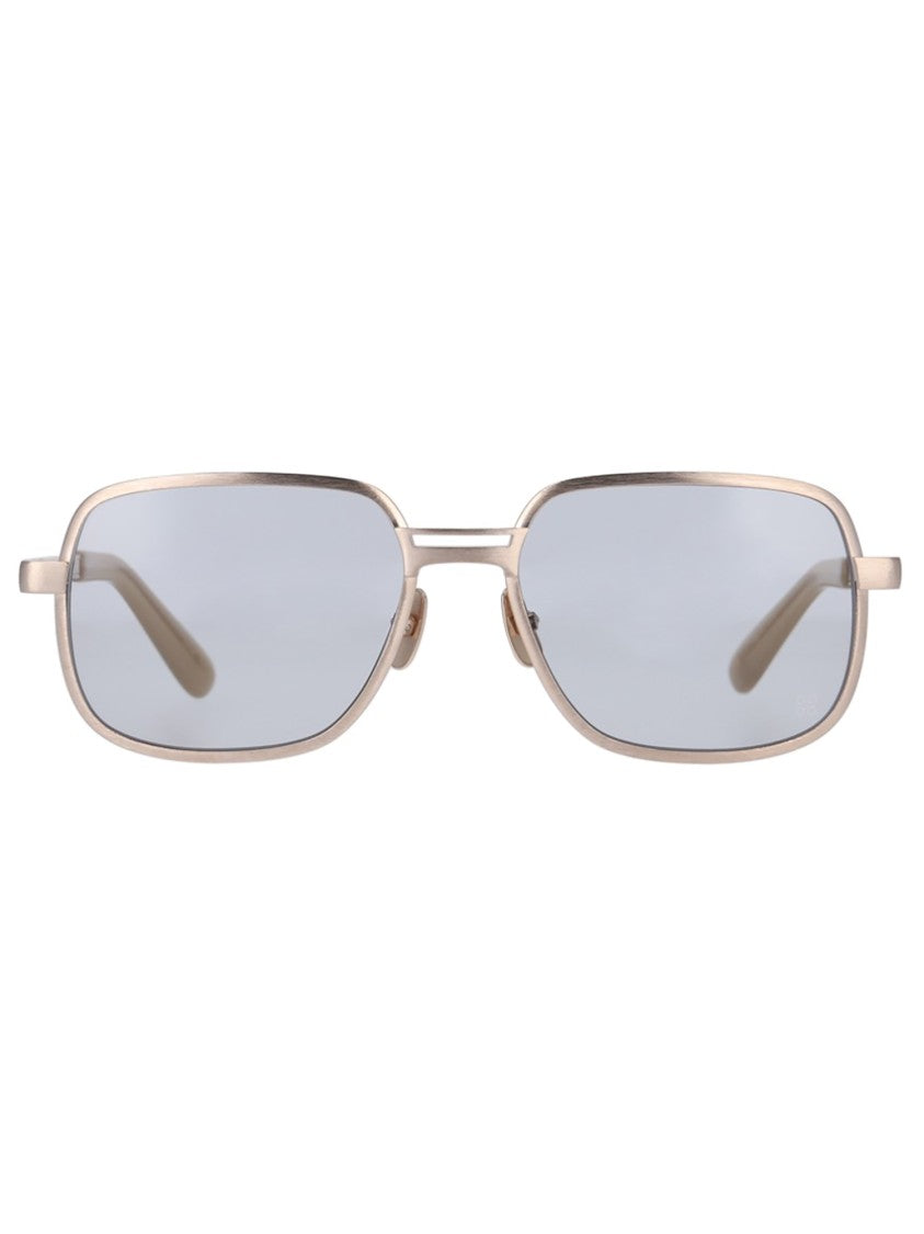 Yellows Plus Square Metallic Frame Sunglasses With Elegant Temples