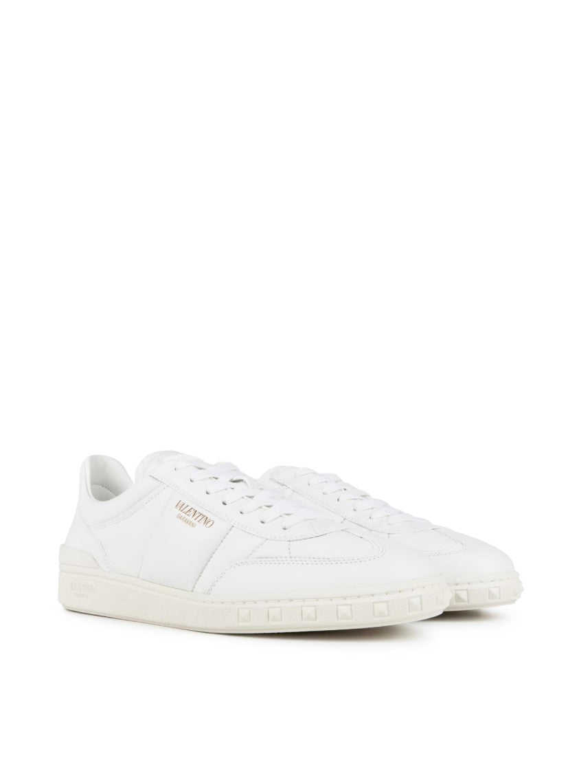 Valentino Garavani White Upvillage Logo Leather Sneakers