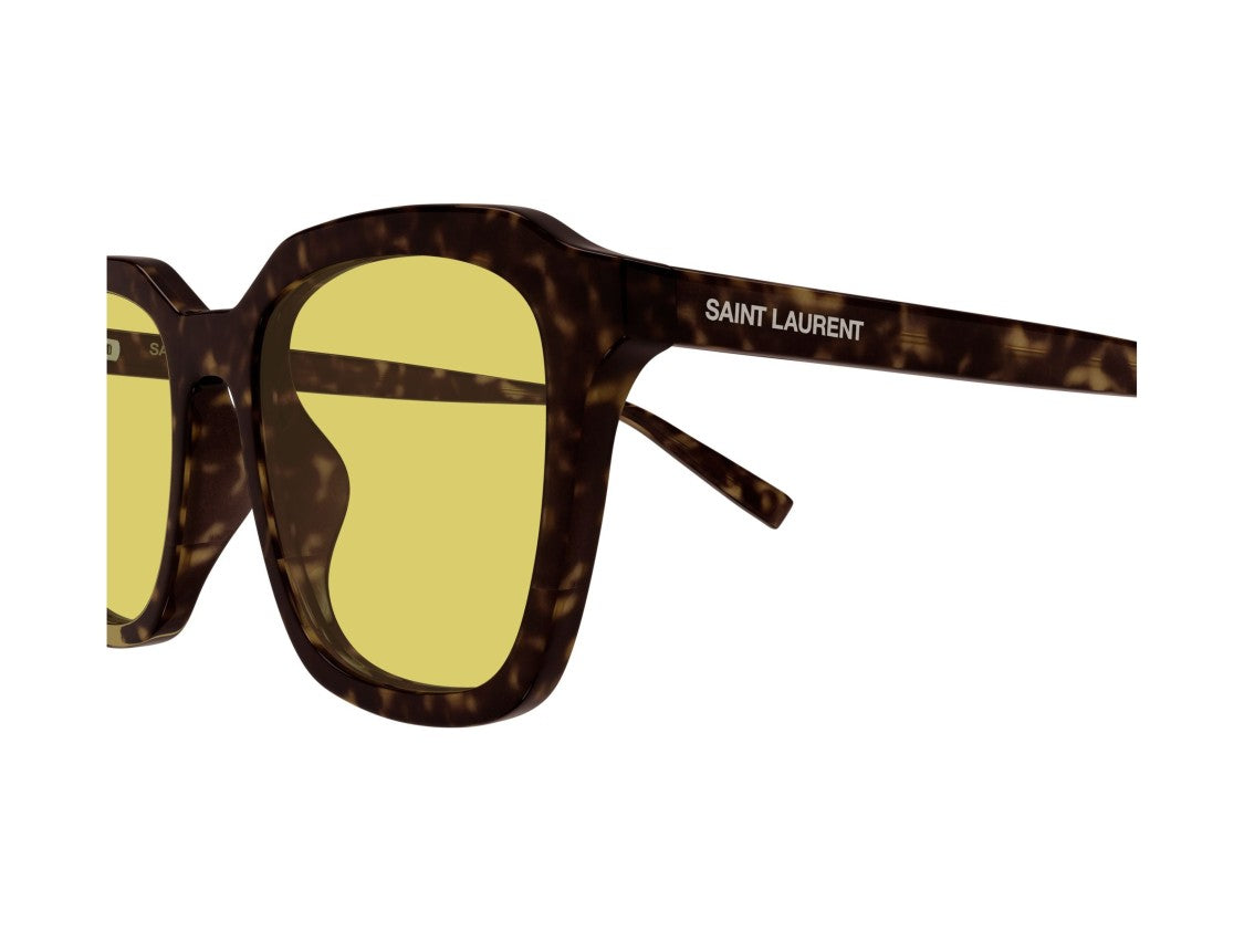 Saint Laurent Yellow Sl 457 Tortoiseshell Oversized Square Sunglasses