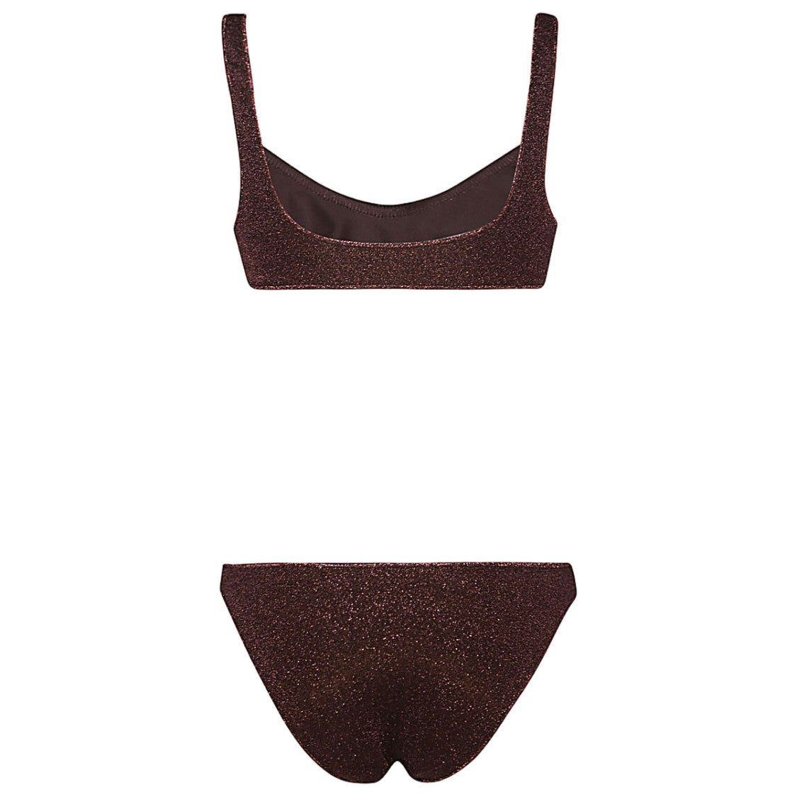 Oséree Scoop Neck Bikini Set In Rich Brown
