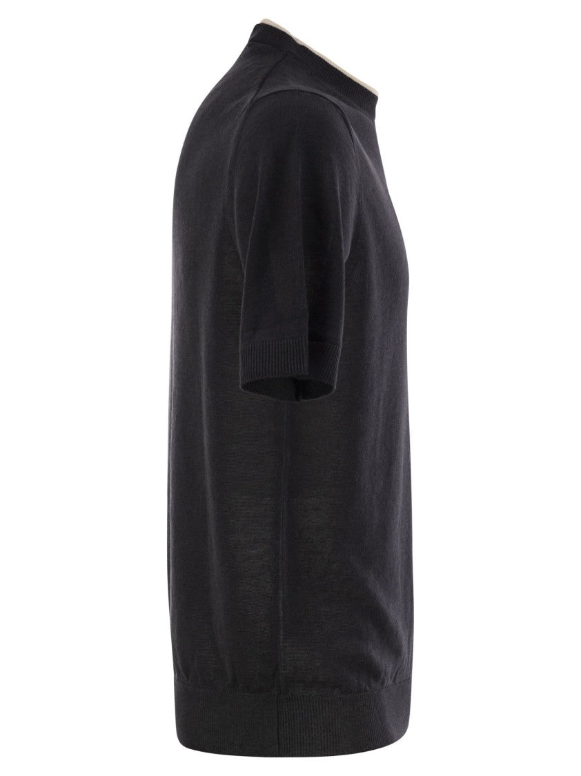 Peserico T-Shirt In Linen And Cotton Yarn