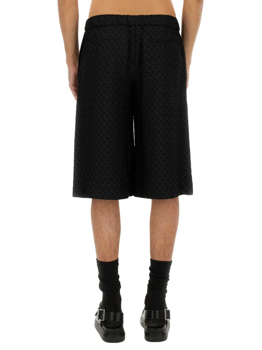 Alexander Mcqueen Skull Jacquard Pattern Shorts