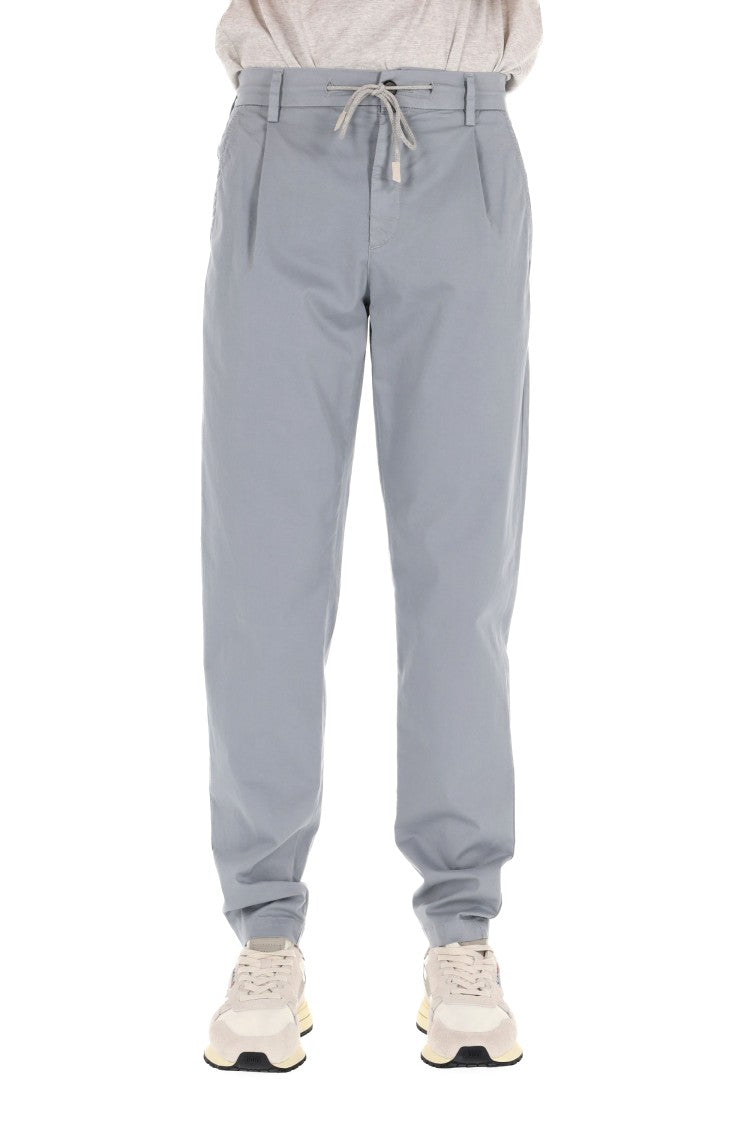 Eleventy Comfort Cotton Drawstring Trousers