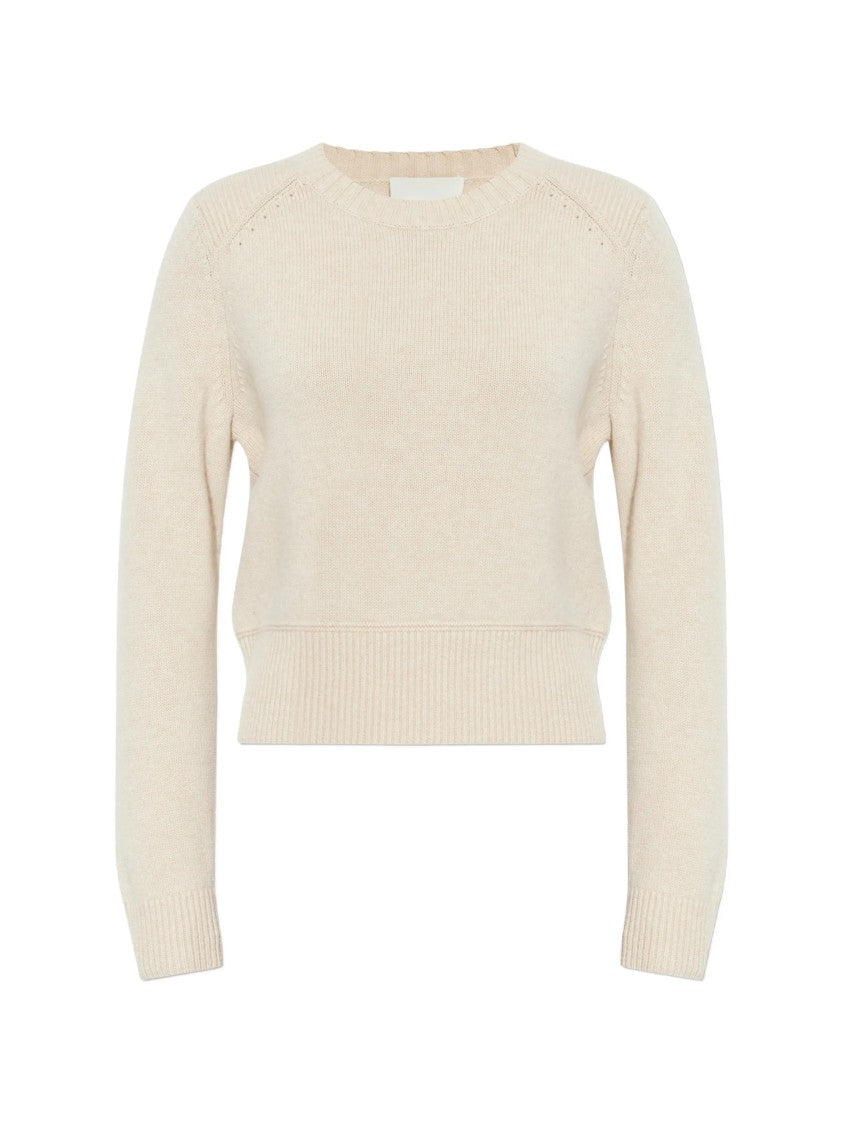 Isabel Marant Neutral Cornelia Cropped Wool Pullover