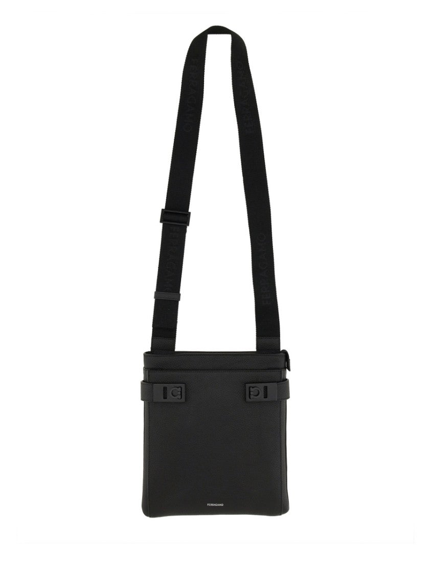 Ferragamo Structured Black Shoulder Bag