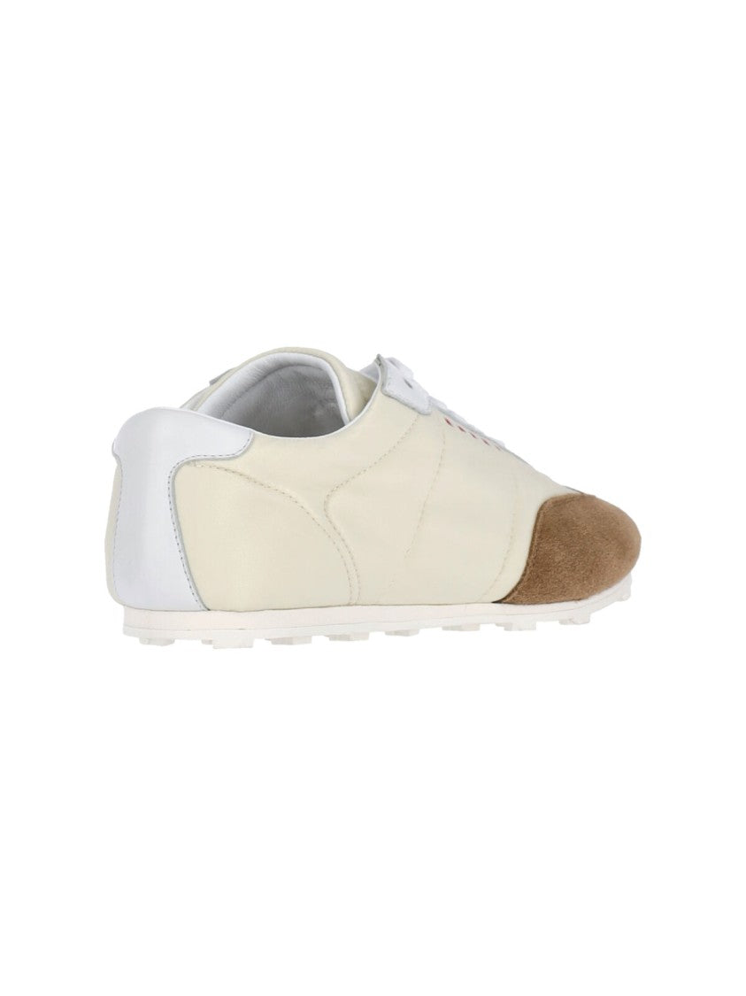 Marni White Sneakers With Suede Accents
