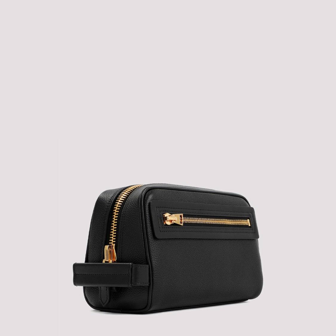 Tom Ford Black Grained Leather Toiletry Case