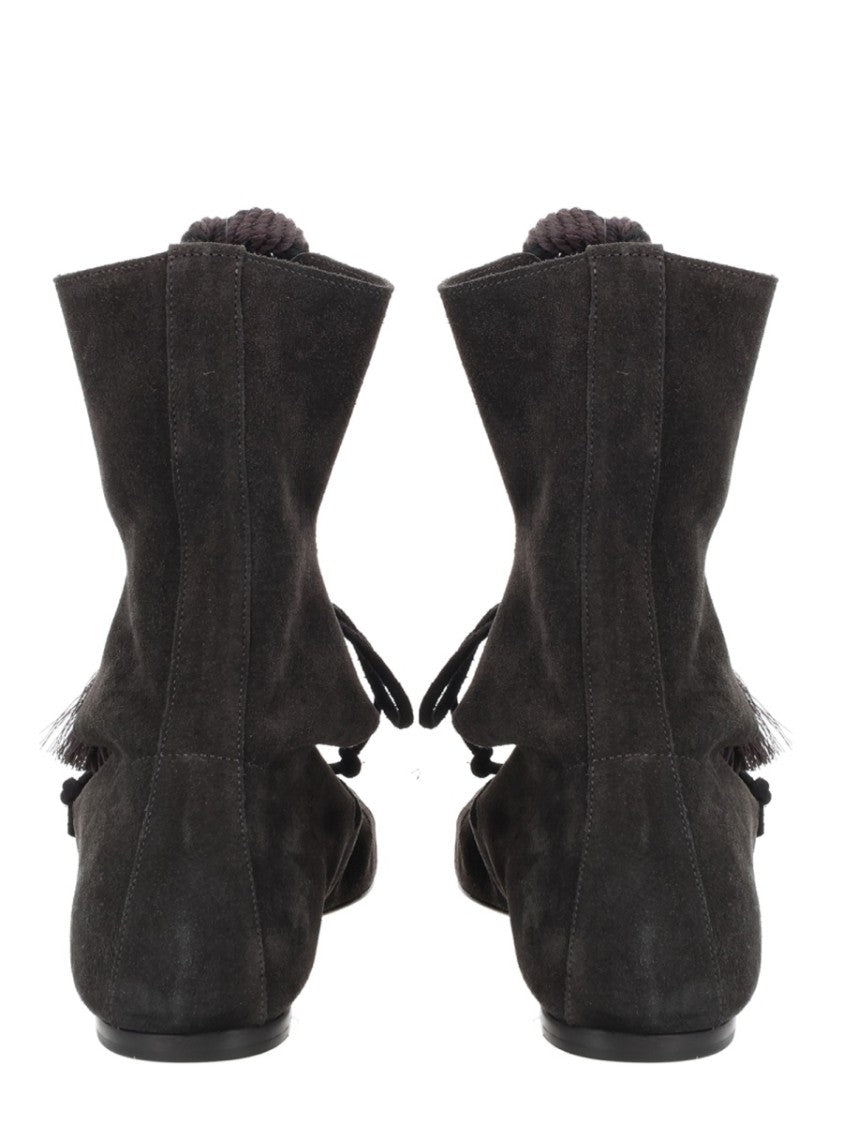 Isabel Marant Black Liade Cut-Out Tassel Boots