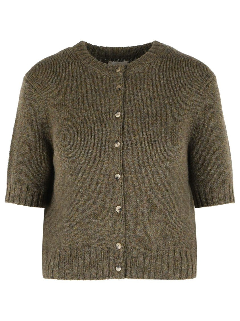 Khaite 'Nora' Green Cashmere Cardigan