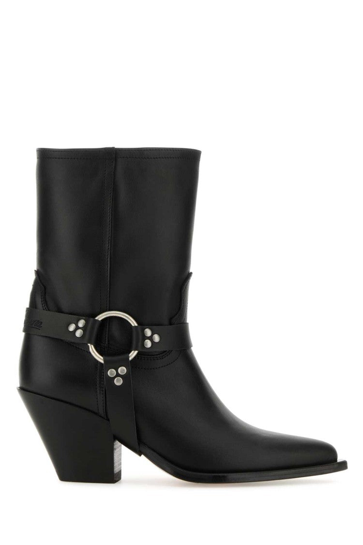 Sonora Black Nappa Leather Atoka Ankle Boots
