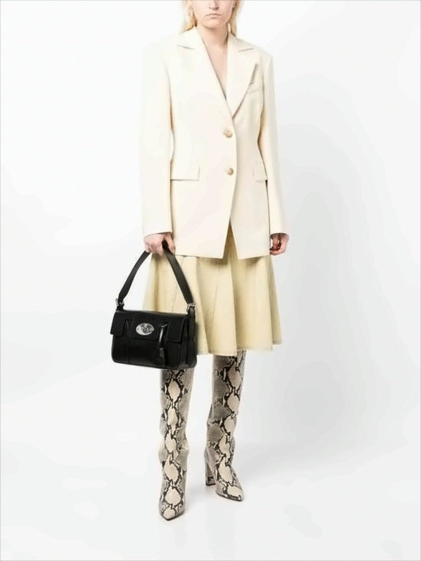 Mulberry Smooth Calf Leather Shoulder Bag With Flap Closure