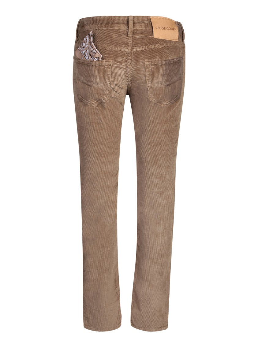 Jacob Cohen Beige Mid Rise Trousers