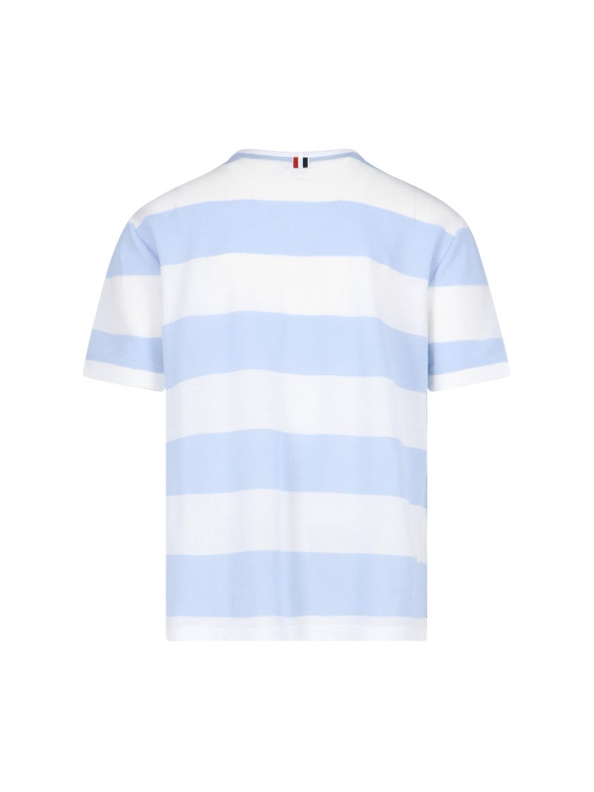 Thom Browne "Striped T-Shirt" – Blue