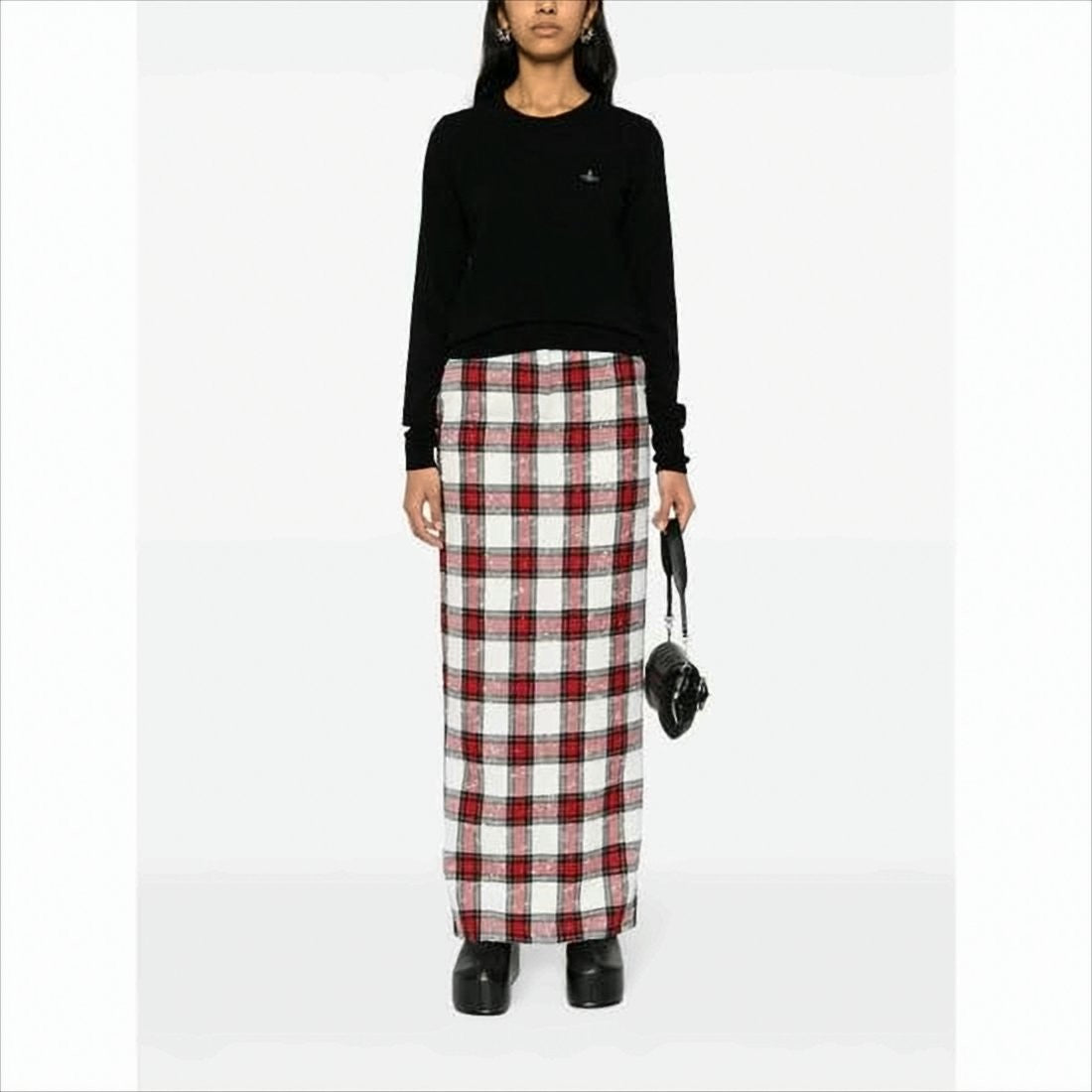 Vivienne Westwood Fitted Black Sweater With Cashmere And Wool Blend