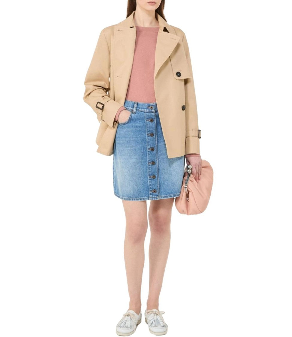 Max Mara Beige Cotton Blend Raincoat