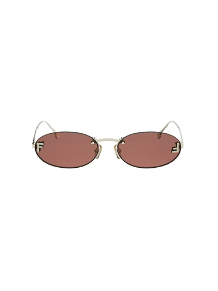 Fendi Fe4075us Slim Oval Metallic Sunglasses