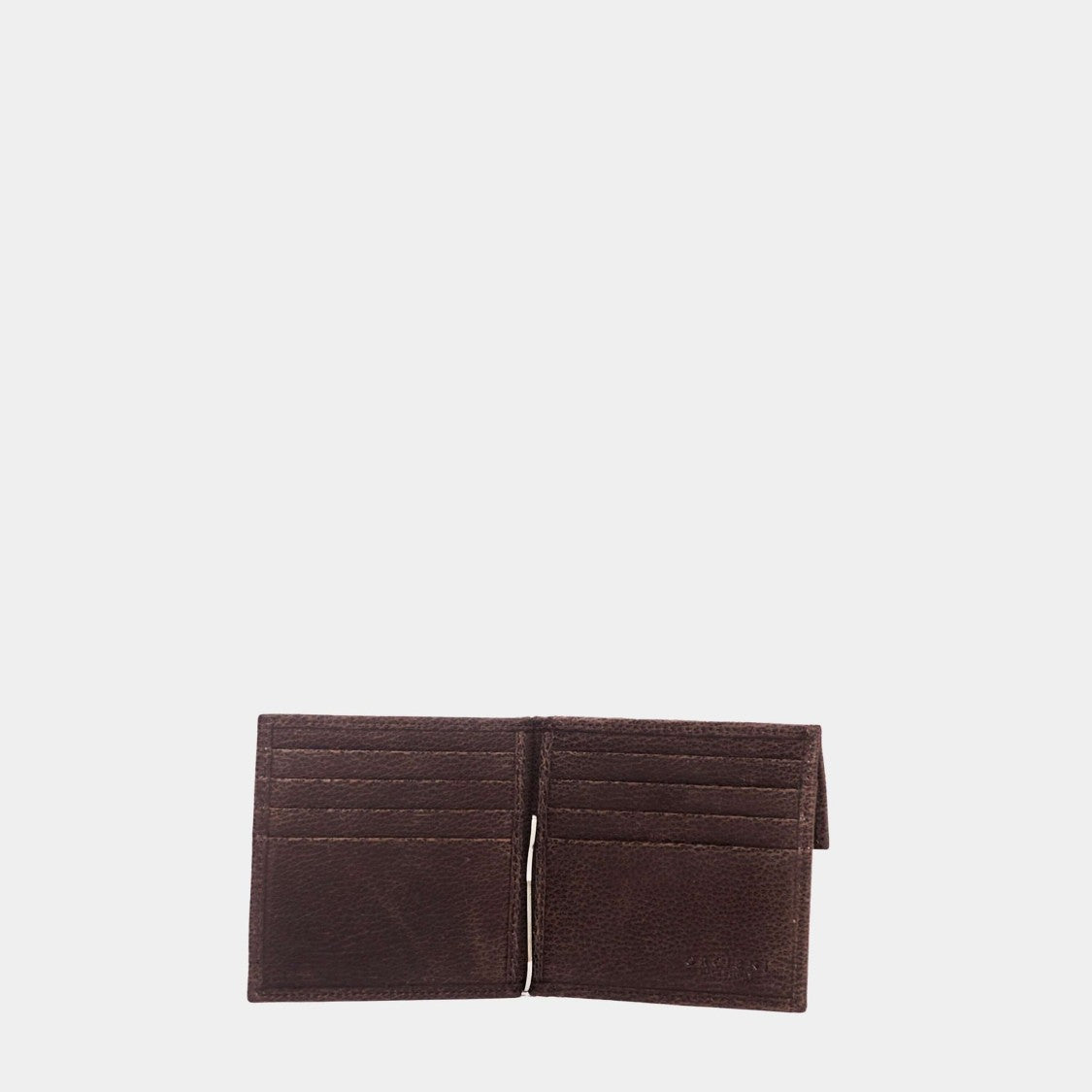 Orciani Dollar Holder With Pocket In Dark Brown Leather