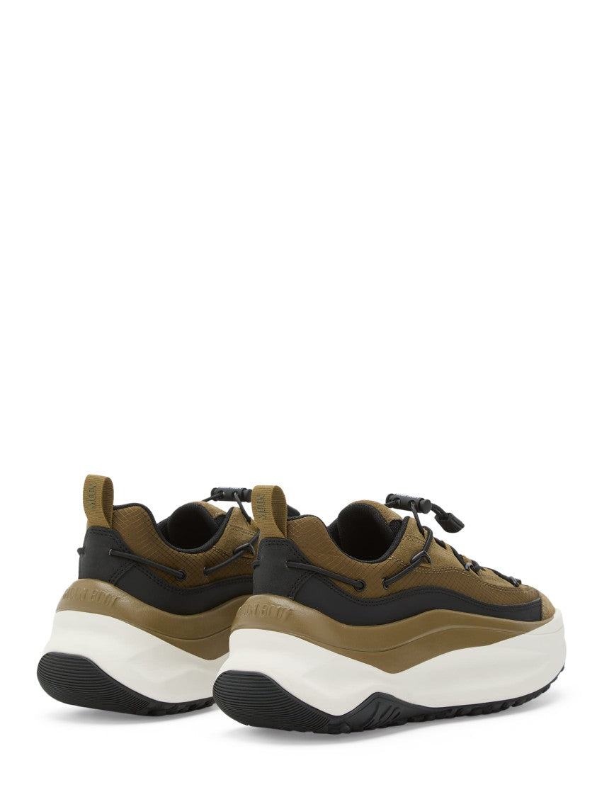 Moon Boot Brown Suede And Polyester Sneakers