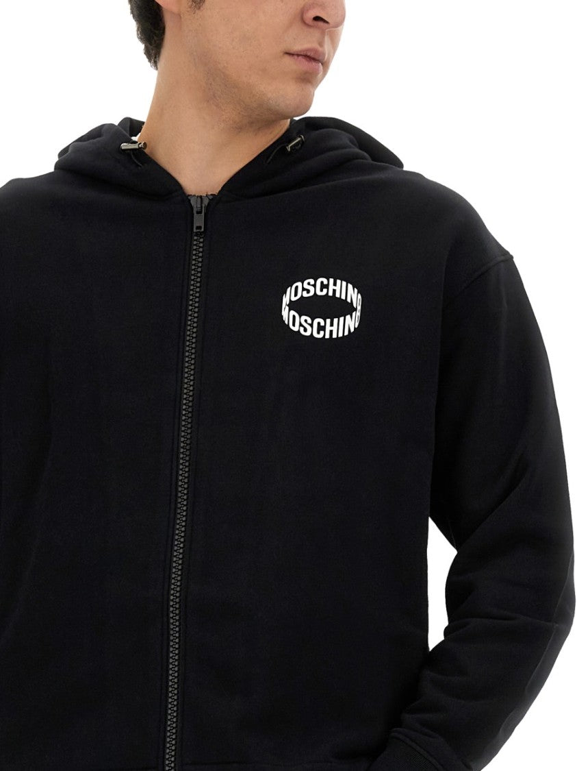 Moschino Zip-Up Front Sweatshirt