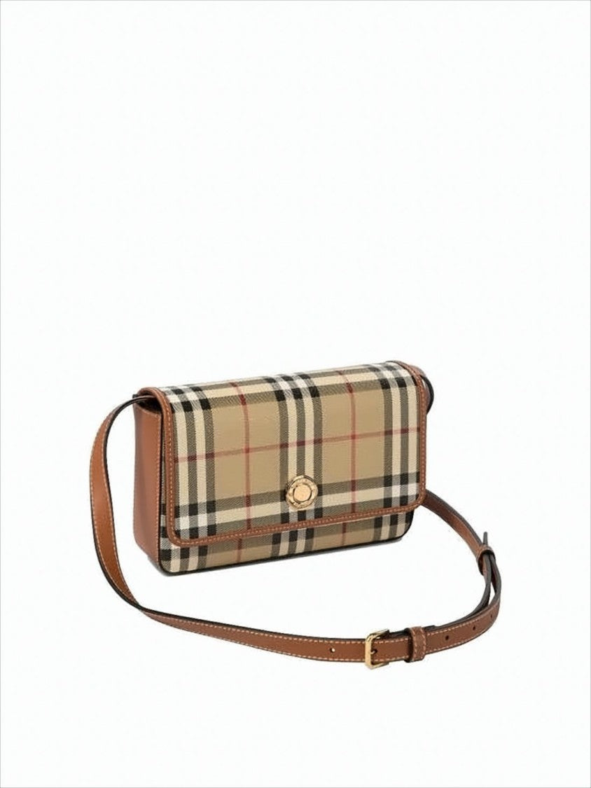 Burberry Rectangular Shoulder Bag With Burberry Classic Check