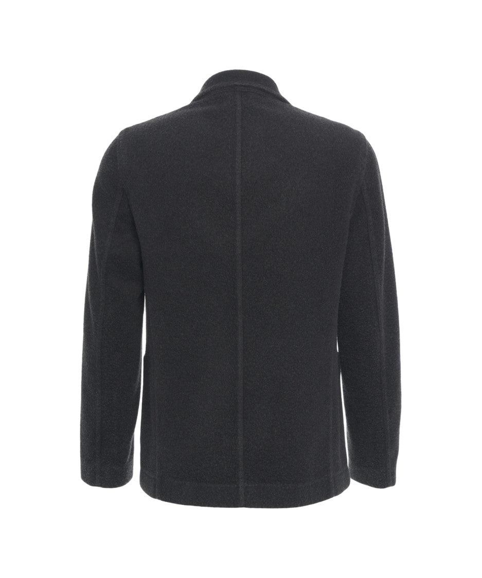 Circolo 1901 Double-Breasted Blazer With Classic Lapel And Textured Knit