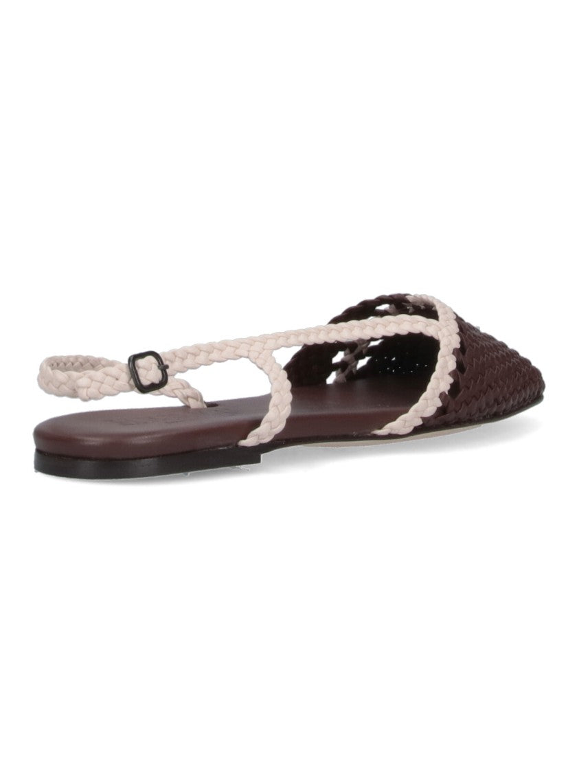 Hereu "Rondaia" Slingback Mules – Brown