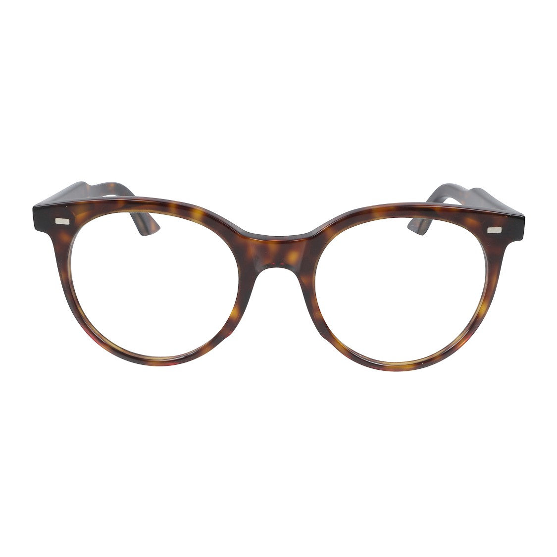 Kador Cynda Classic Round Tortoiseshell Eyeglasses With Metallic Accents