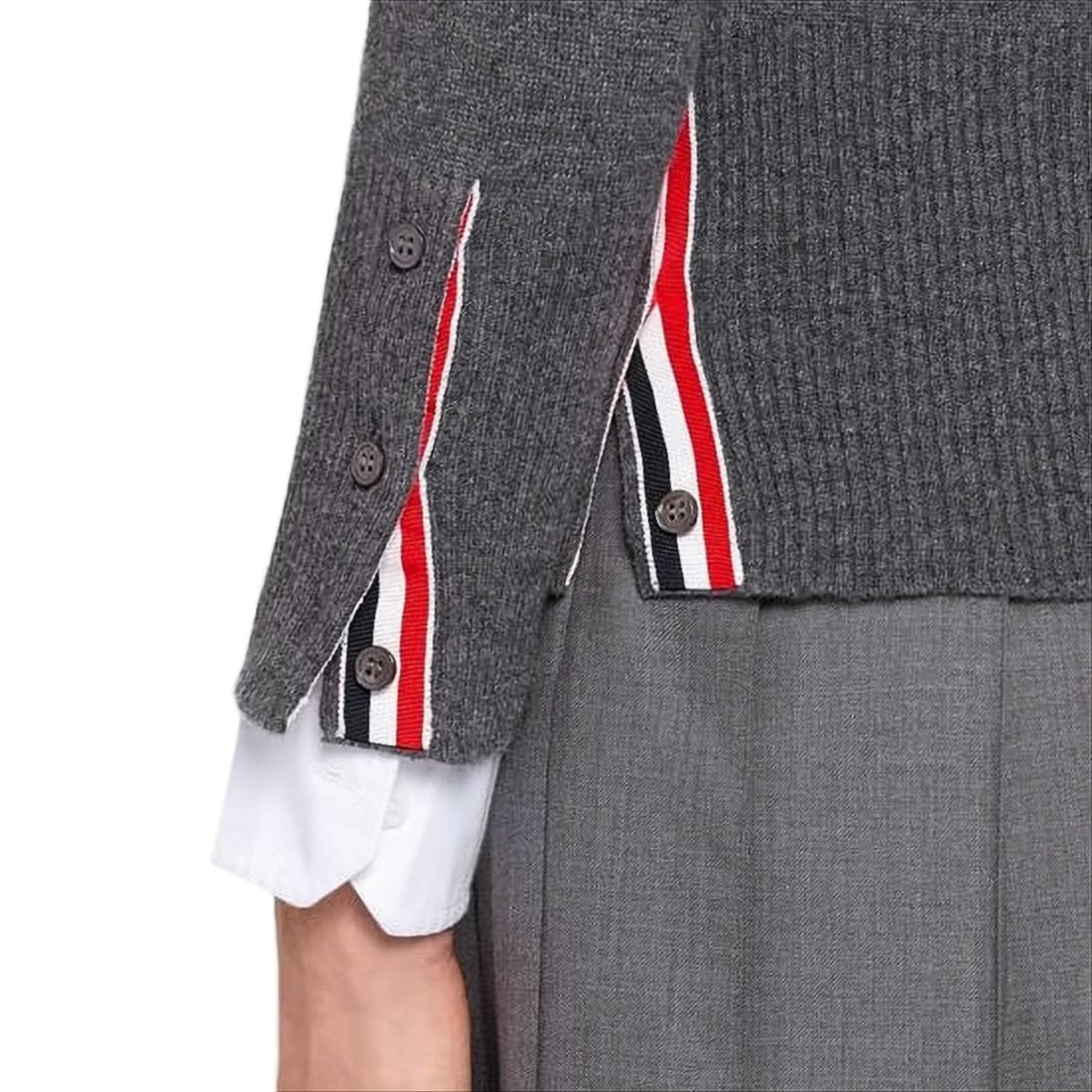 Thom Browne Cashmere Knit Cardigan With V-Neckline